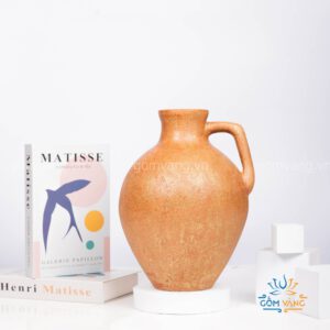 Bình Gốm Cắm Hoa Dát Vàng GV18